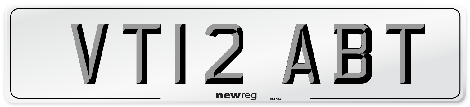 VT12 ABT Number Plate from New Reg